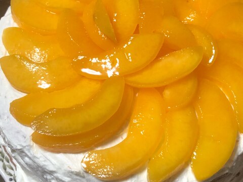 黄桃のフワフワケーキ